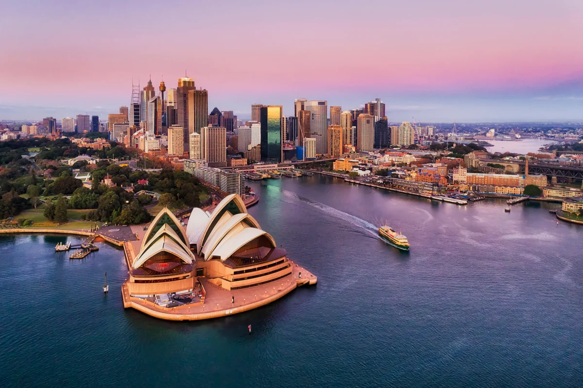 Arial view of Sydney Harbour